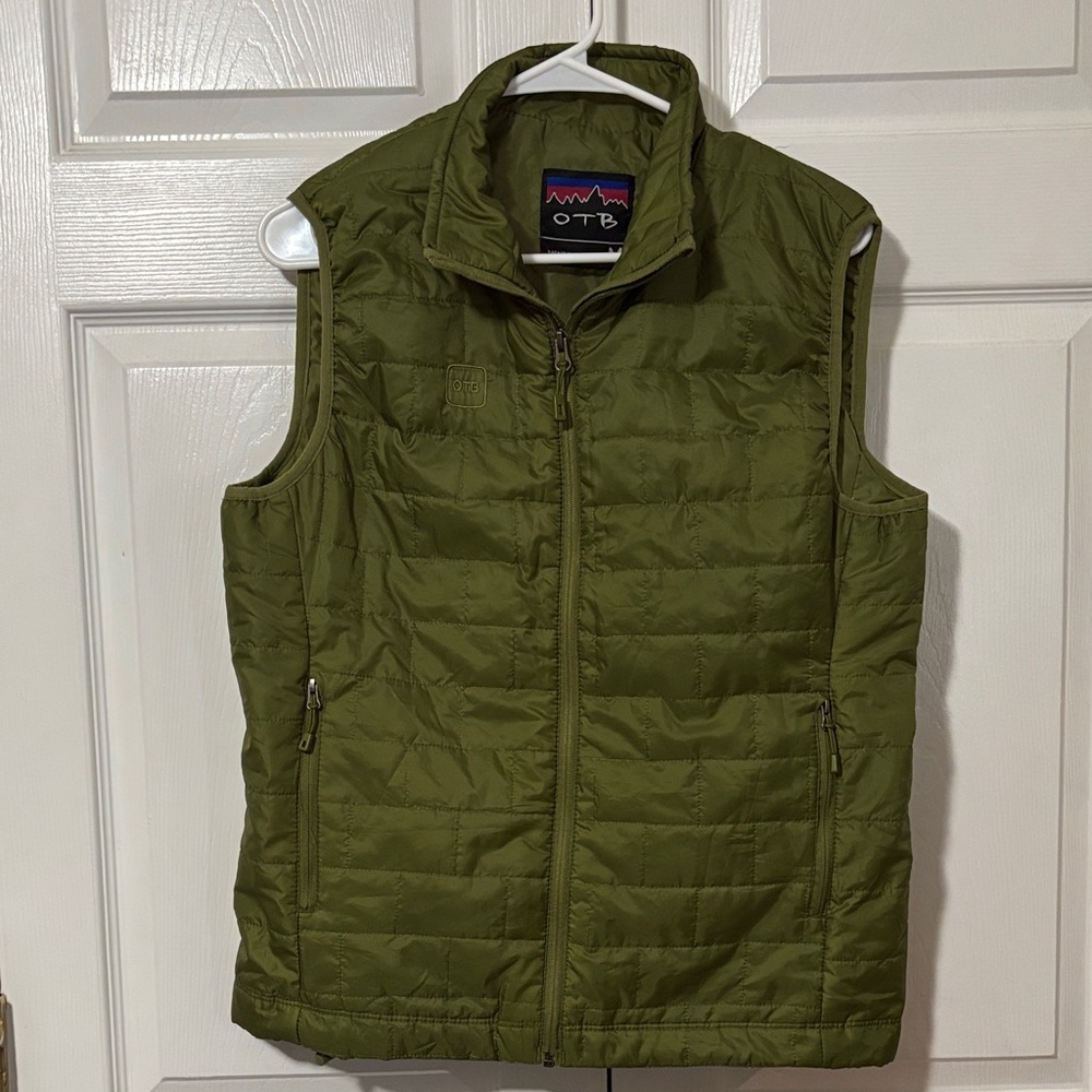 OTB Olive Green Puffer Vest Men’s Sz M